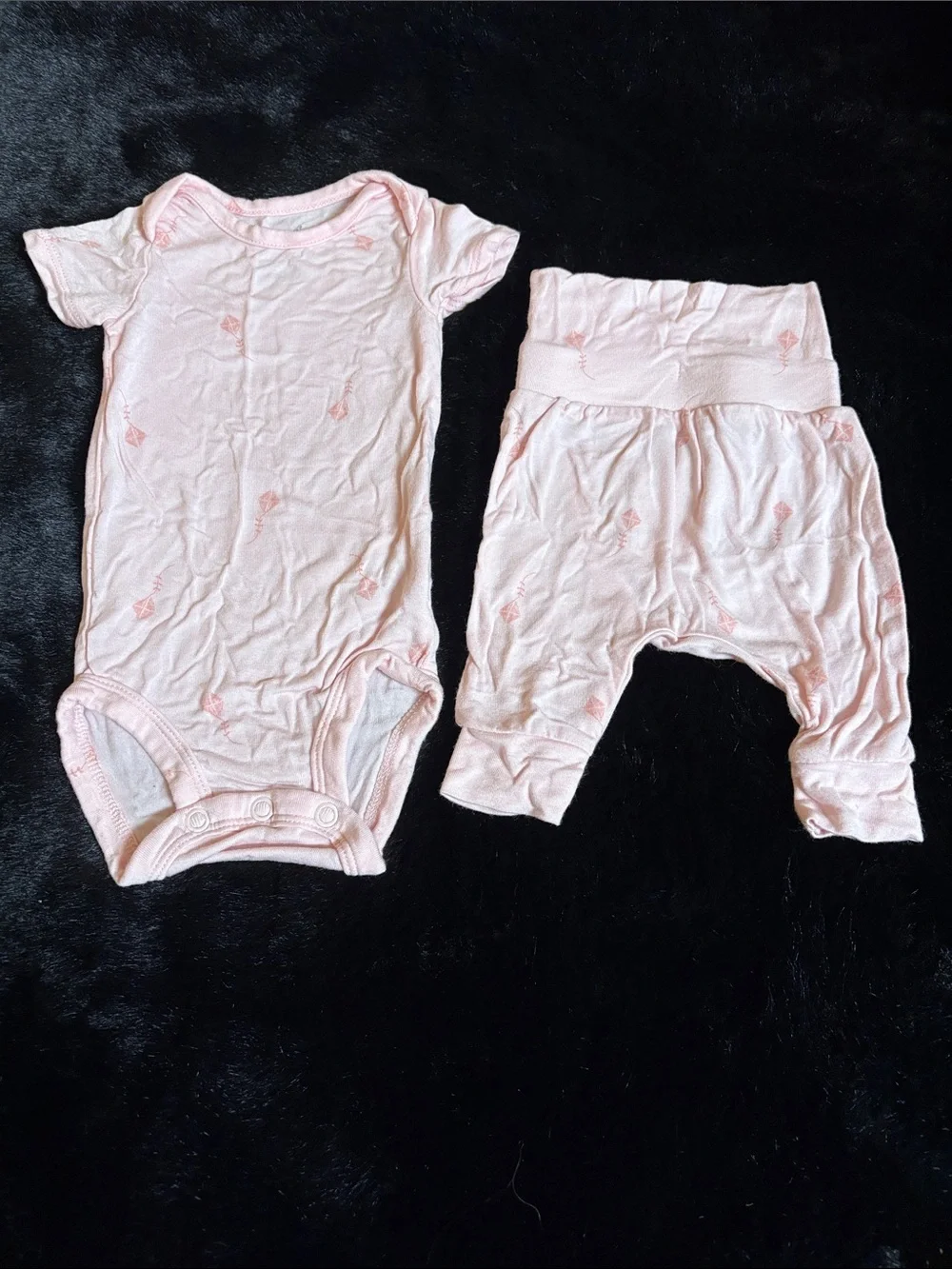 Carter's Light Pink Kite-Print Two-Piece Baby Set